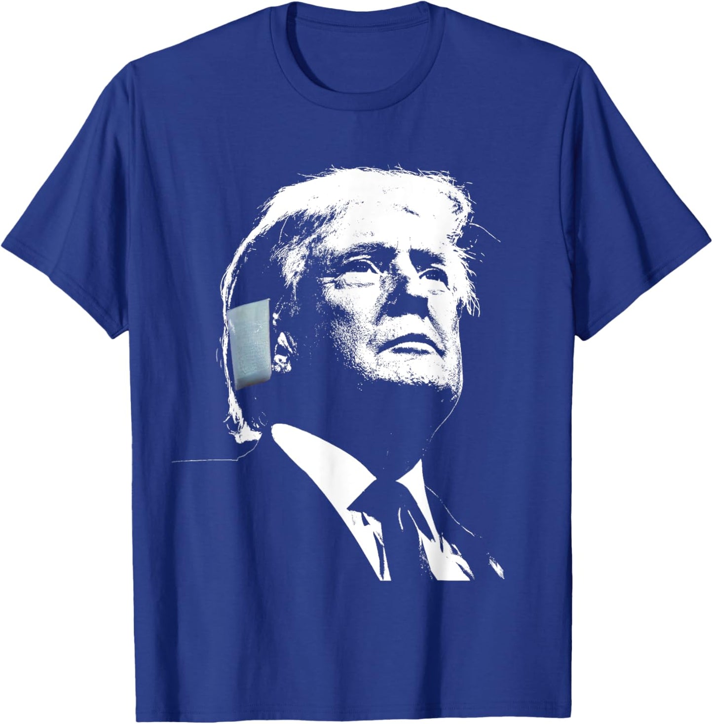 Donald Trump 2024 Ear Bandage Shot at Election Rally America T-Shirt - T-Shirt | Royal