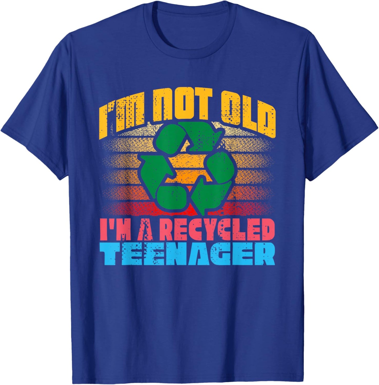 Recycled Teenager Retro T-Shirt - T-Shirt | Royal