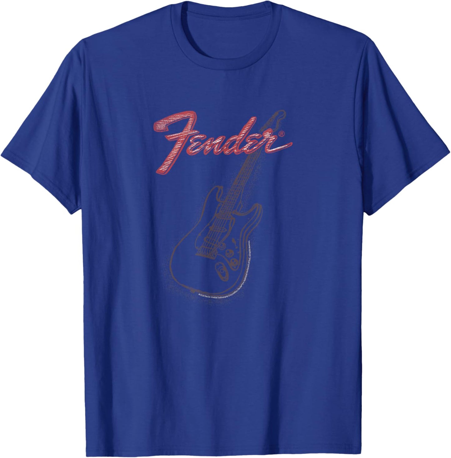Fender Stencil Fender T-Shirt - T-Shirt | Royal