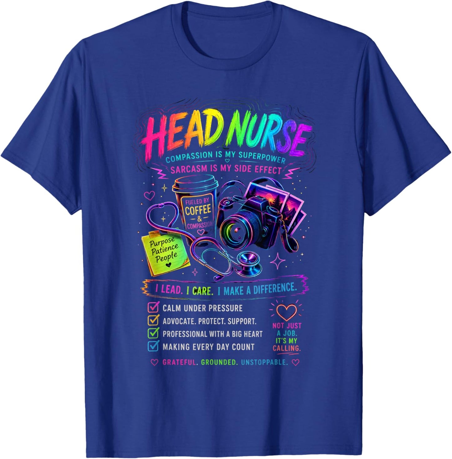Sarcastic Head Nurse T-Shirt - T-Shirt | Royal