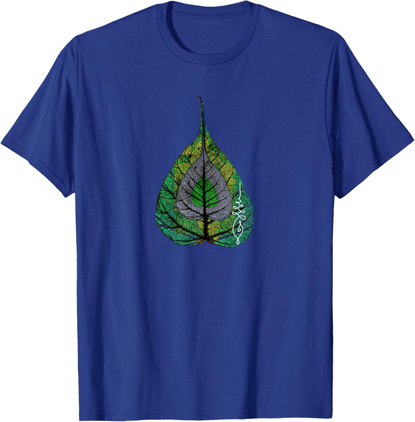 Buddha Meditation Bodhi Leaf Unalome T-Shirt - T-Shirt | Royal