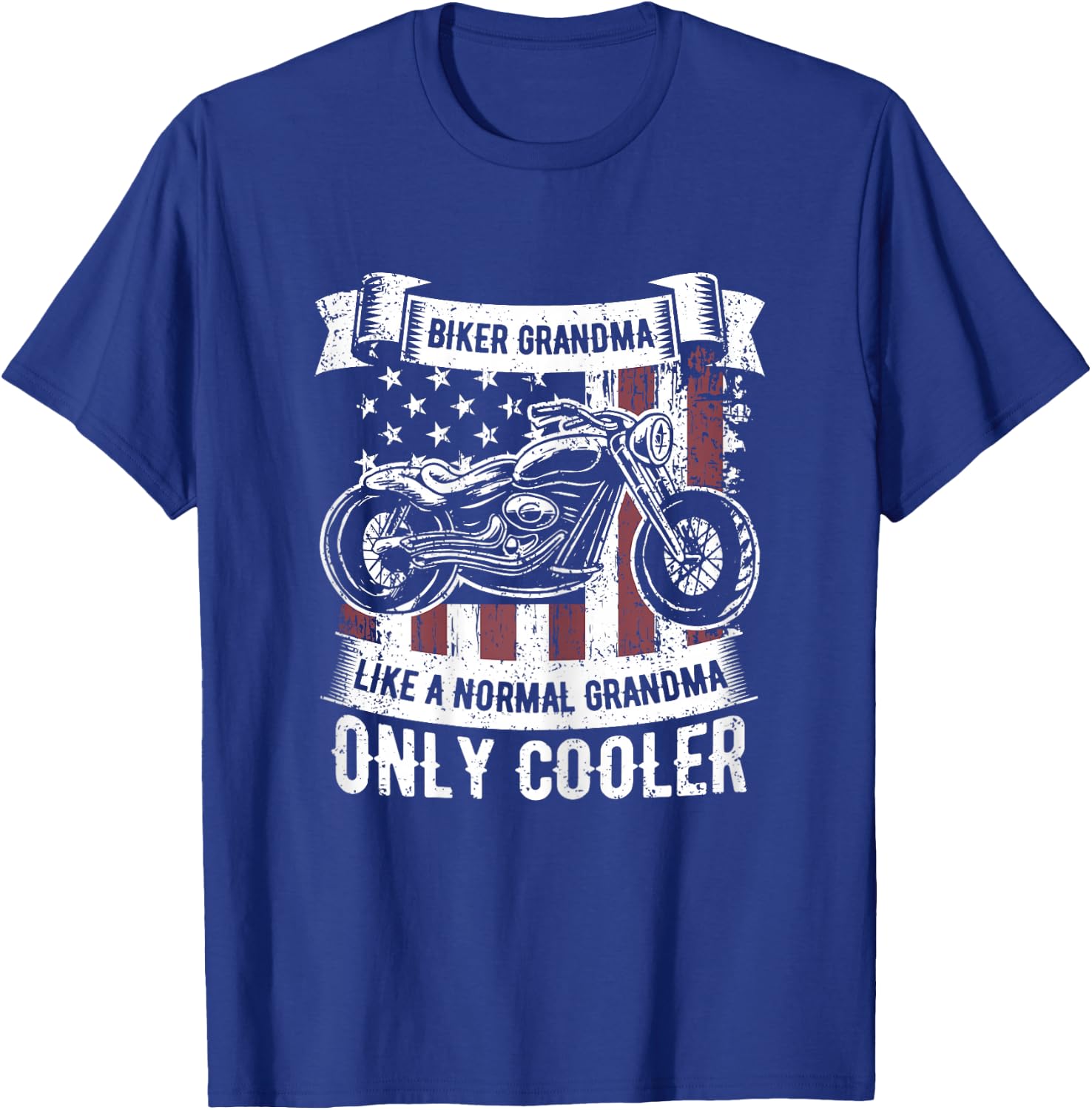 Biker Grandma Ride Motorcycles Motorcycle Lovers Rider Gift T-Shirt - T-Shirt | Royal