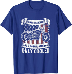 Biker Grandma Ride Motorcycles Motorcycle Lovers Rider Gift T-Shirt - T-Shirt | Royal