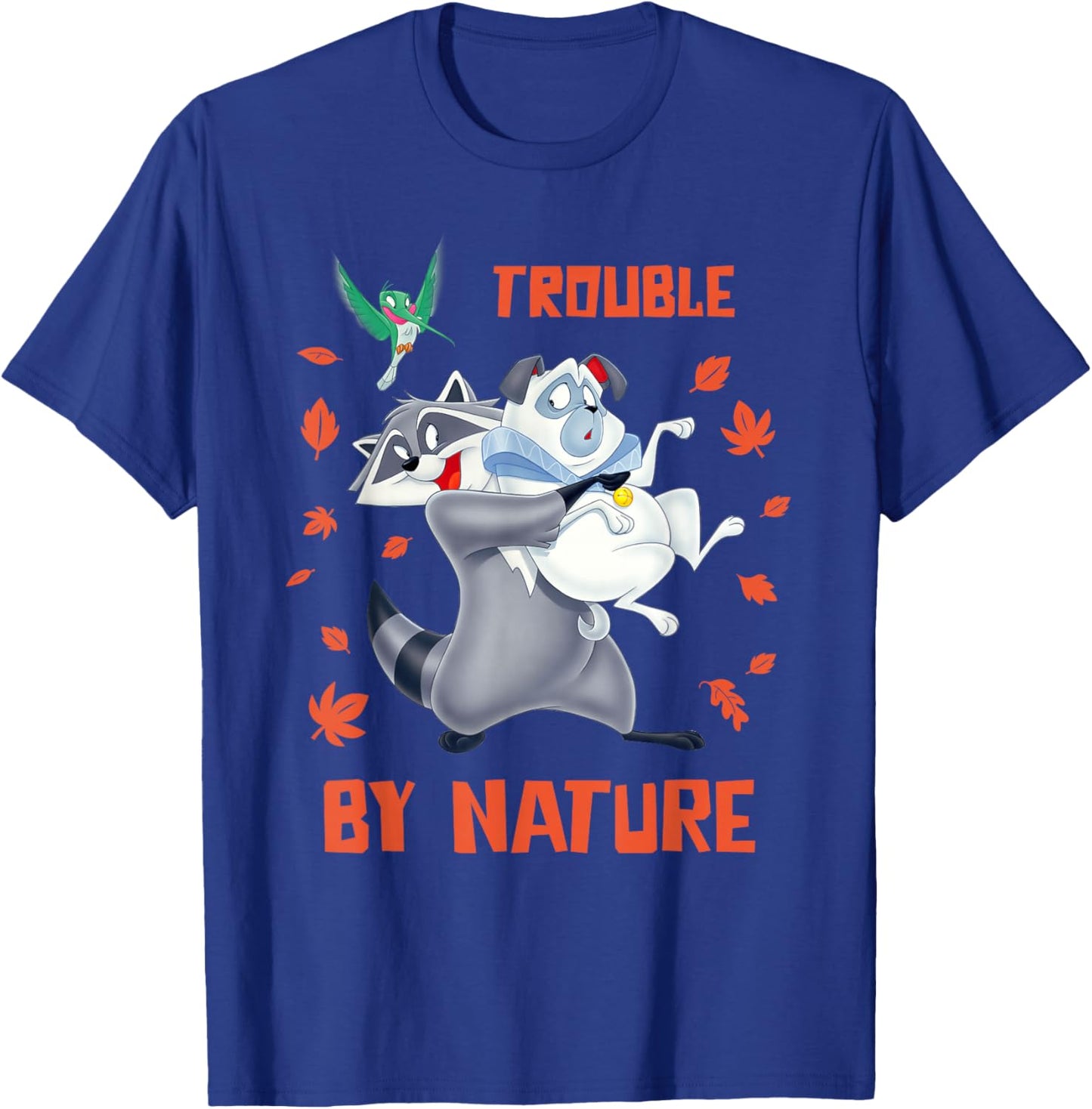 Disney Pocahontas Meeko Percy Flit Trouble By Nature T-Shirt - T-Shirt | Royal