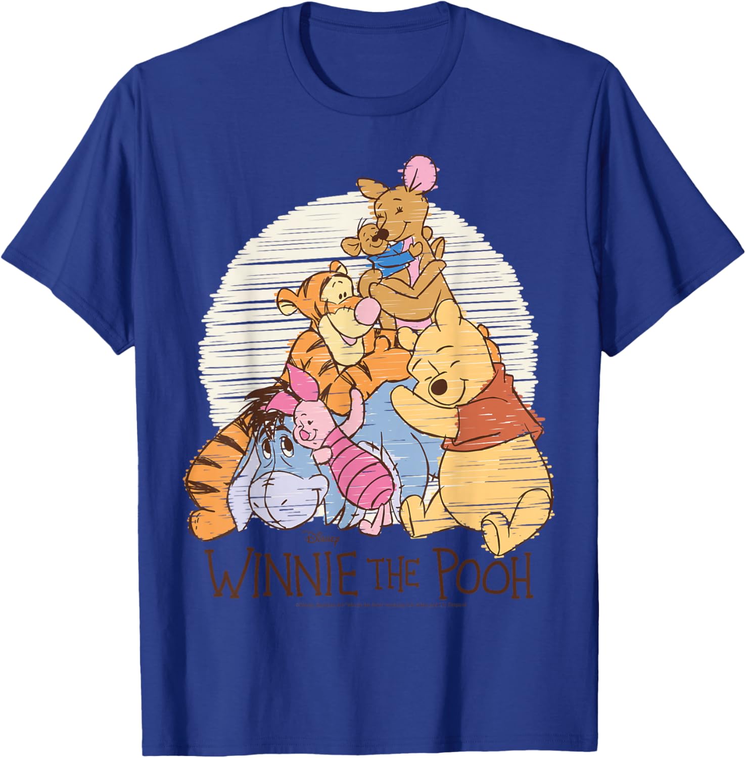 Winnie The Pooh - Pooh Eeyore Piglet Tigger Kanga Roo Hug T-Shirt - T-Shirt | Royal