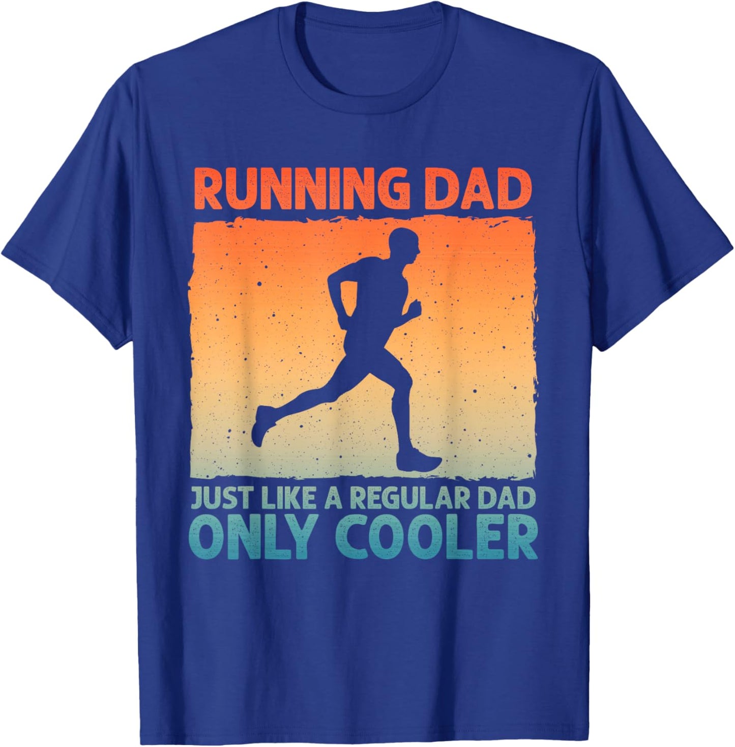 Funny Running Dad Marathon Runner Coach Marathoner T-Shirt - T-Shirt | Royal