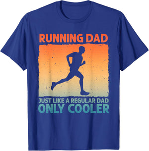 Funny Running Dad Marathon Runner Coach Marathoner T-Shirt - T-Shirt | Royal