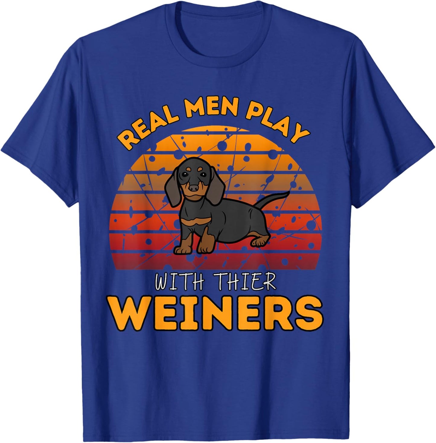 I Love My Little Weiner Funny Dog Dachshund Perfect T-Shirt - T-Shirt | Royal