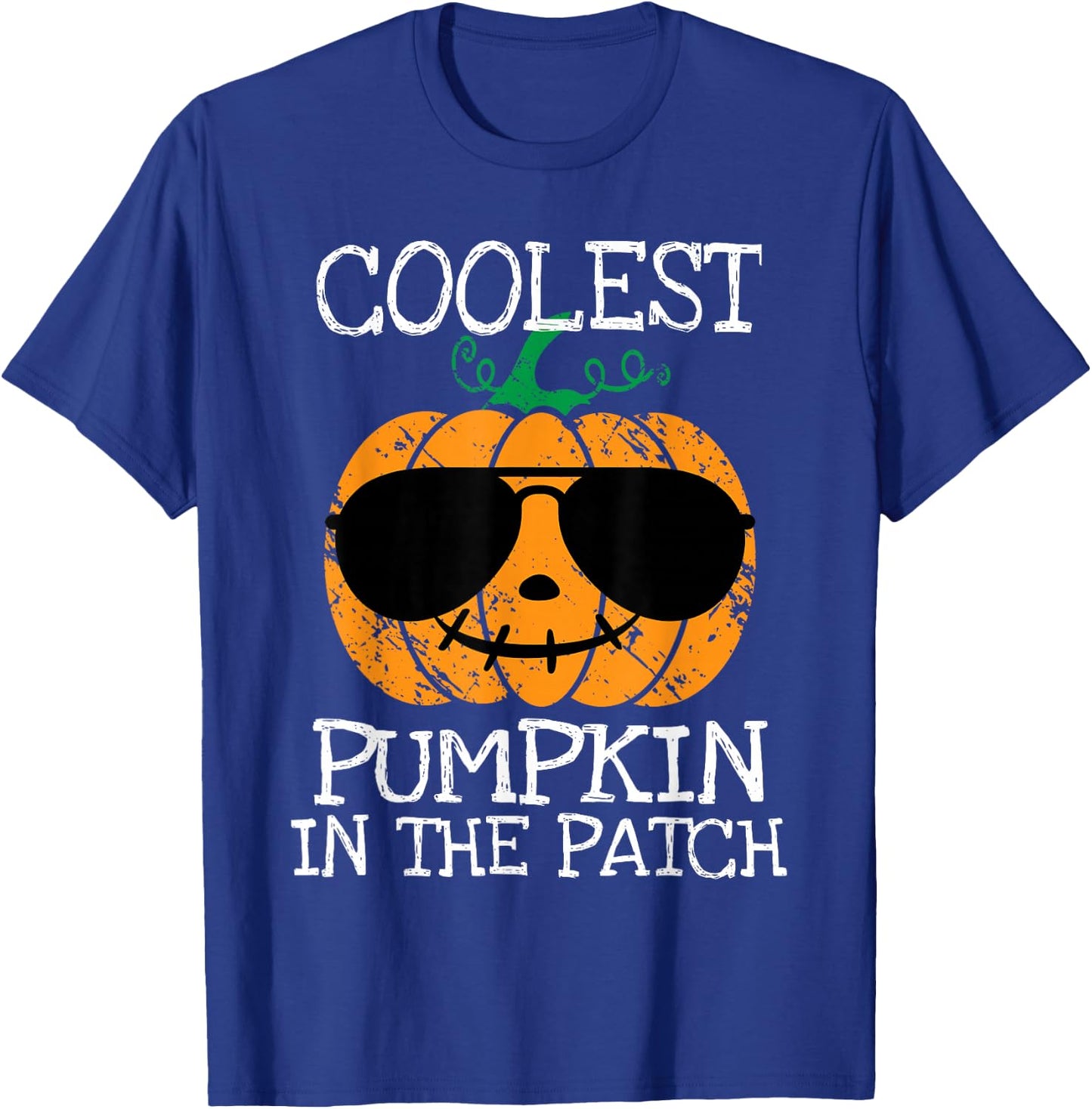 Kids Coolest Pumpkin In The Patch Halloween Boys Girls Teens T-Shirt - T-Shirt | Royal