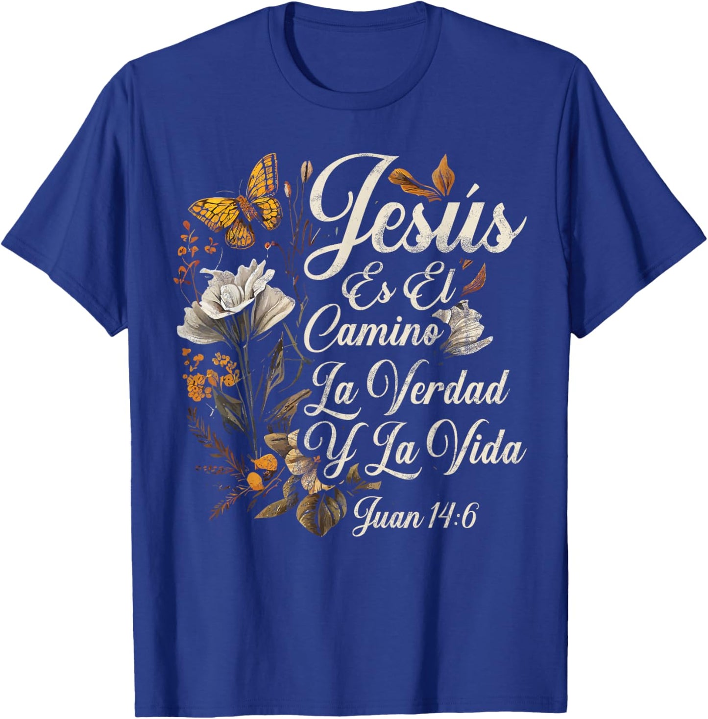 Christian Spanish Español Cristianos Religious Jesus God T-Shirt - T-Shirt | Royal