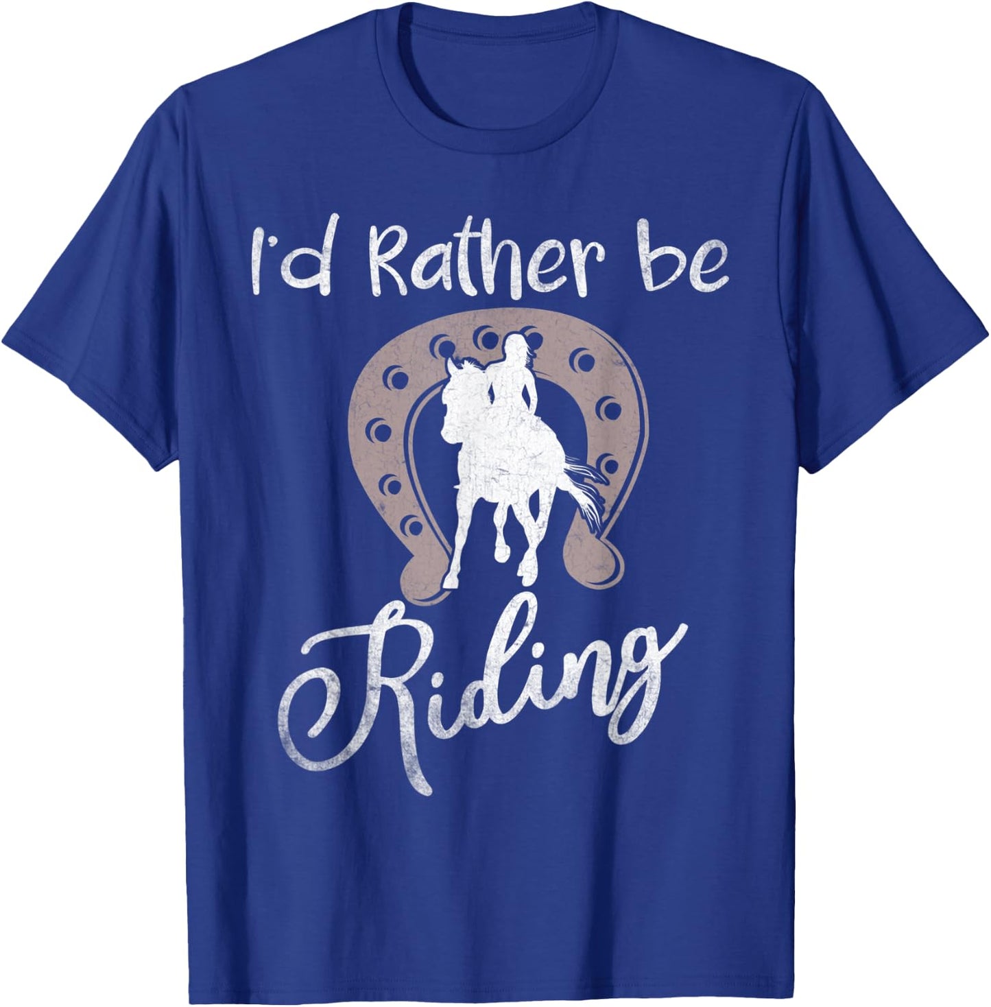 Horse Shirts Girls I'd Rather Be Riding Horseback T-Shirt - T-Shirt | Royal