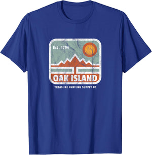 Oak Island Treasure Hunt Supply Vintage 1795 Map Myster T-Shirt - T-Shirt | Royal