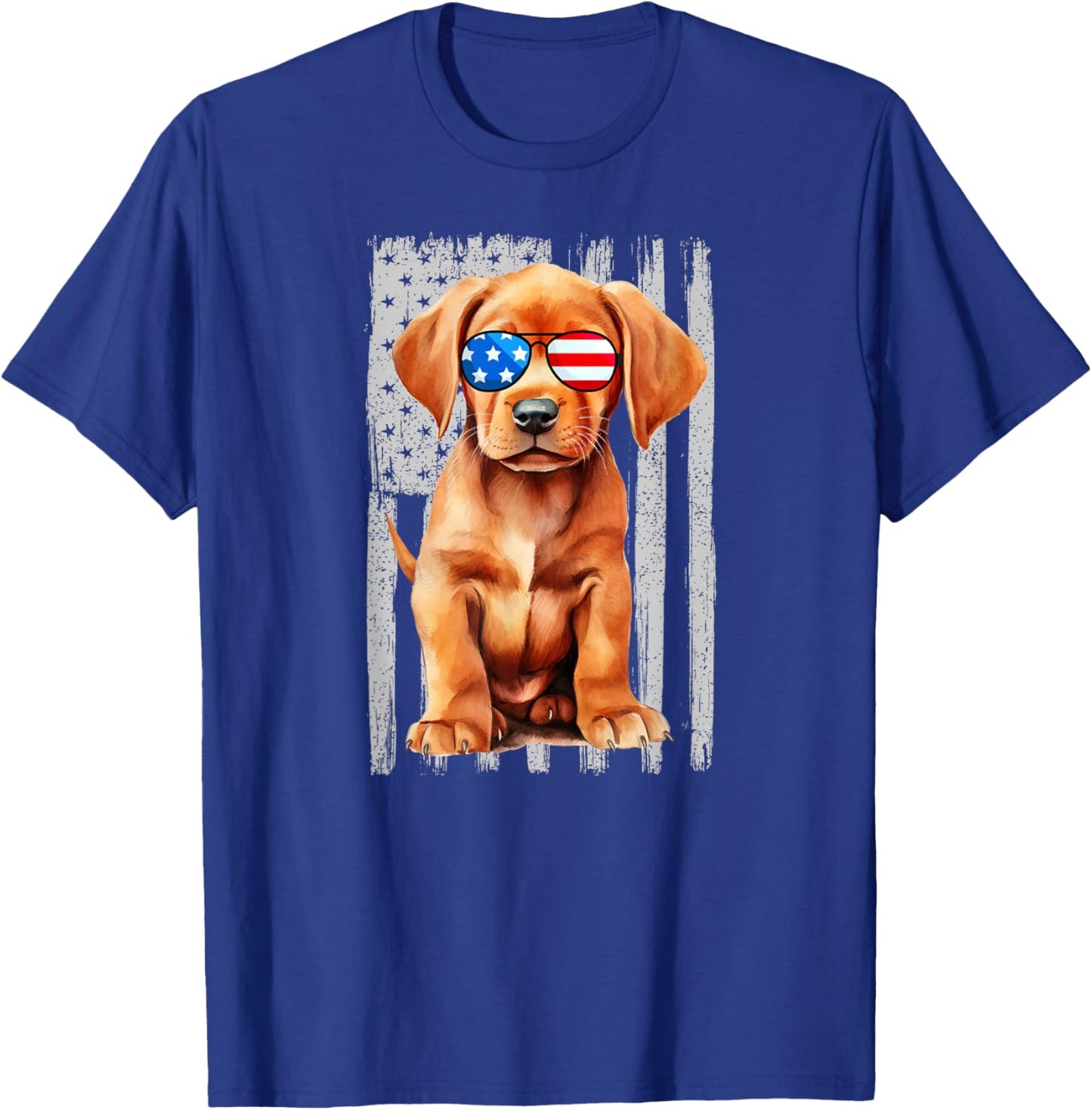 Fox Red Lab Mom Dad Flag Labrador Retriever T-Shirt - T-Shirt | Royal