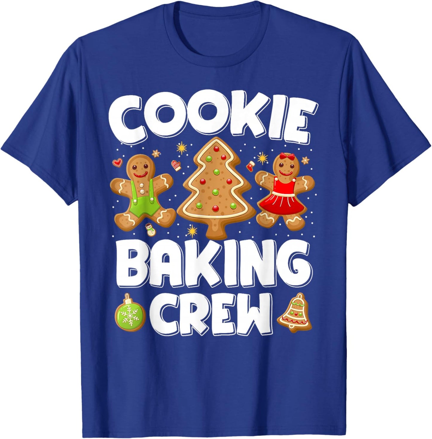 Cookie Baking Crew Christmas Gingerbread Team Squad Family T-Shirt - T-Shirt | Royal