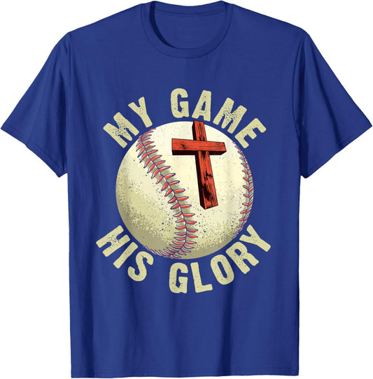 My Game His Glory Christian T-Shirt - T-Shirt | Royal