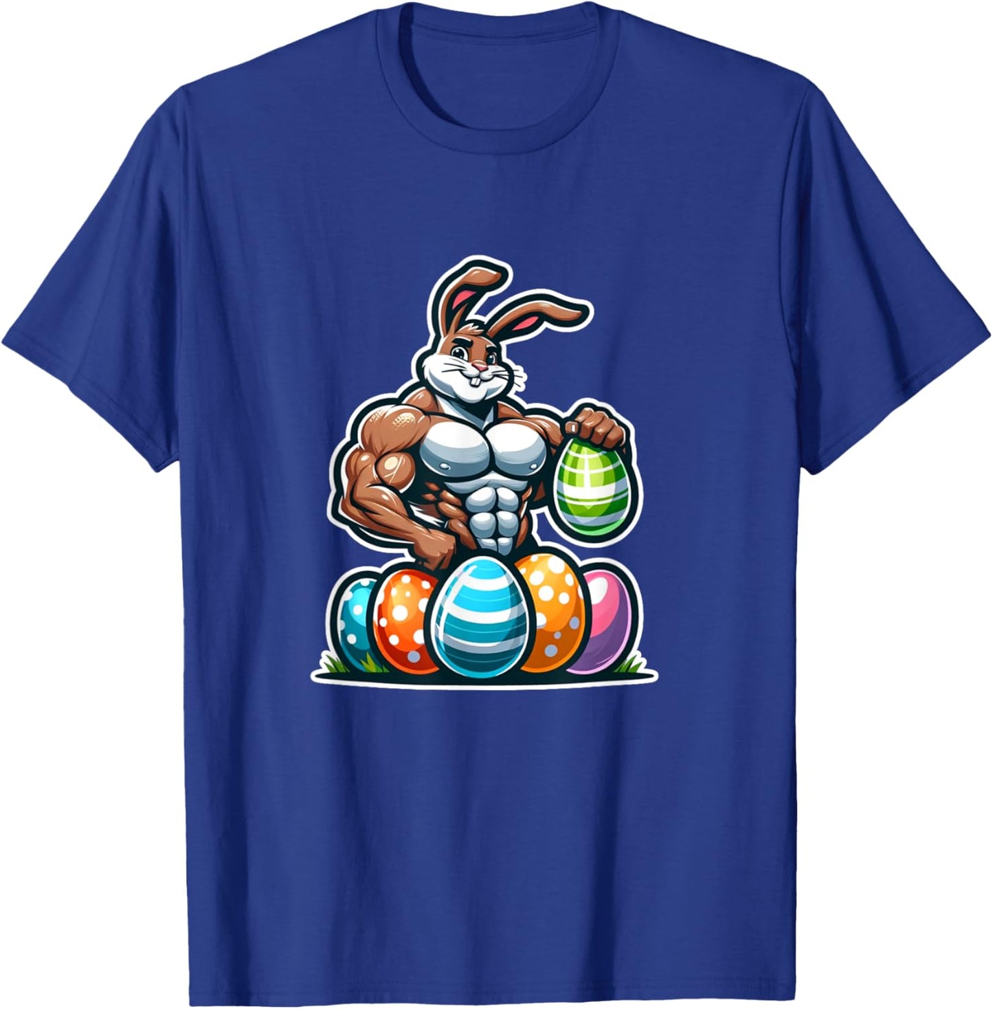 Jacked Easter Bunny Gym T-Shirt - T-Shirt | Royal