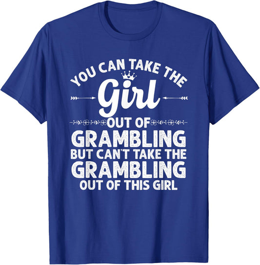 Girl Out Of GRAMBLING LA LOUISIANA Gift Funny Home Roots USA T-Shirt - T-Shirt | Royal