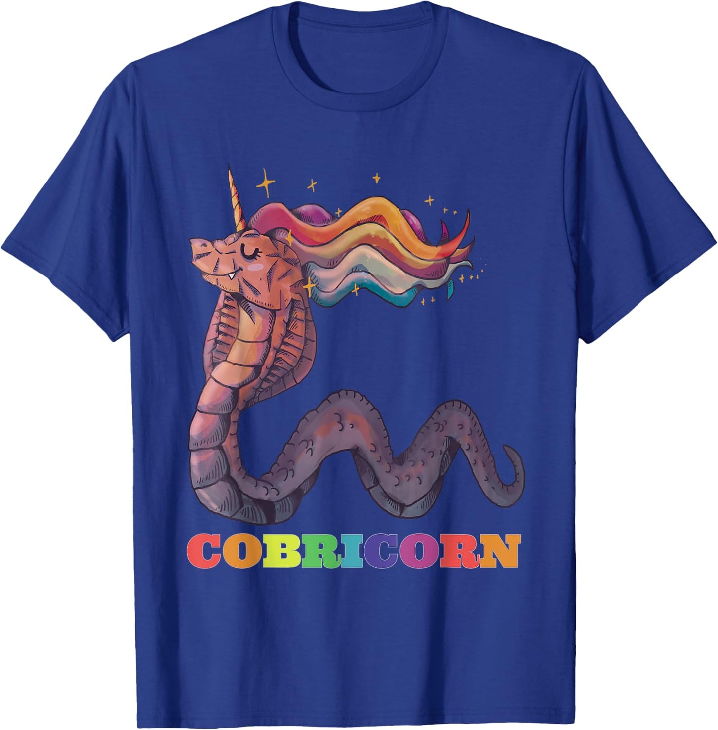 King Cobra Unicorn Cobricorn Funny Snake Lover Gift Cute T-Shirt - T-Shirt | Royal