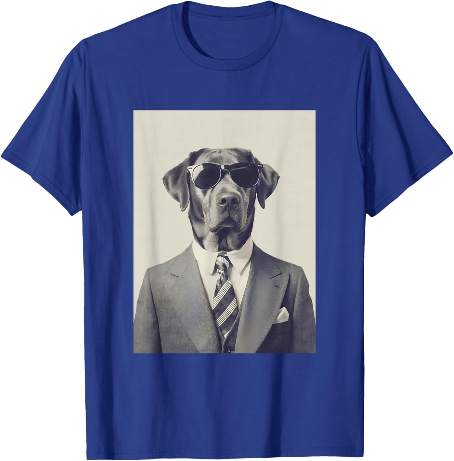 Dog in Suit Funny Dog T-Shirt - T-Shirt | Royal