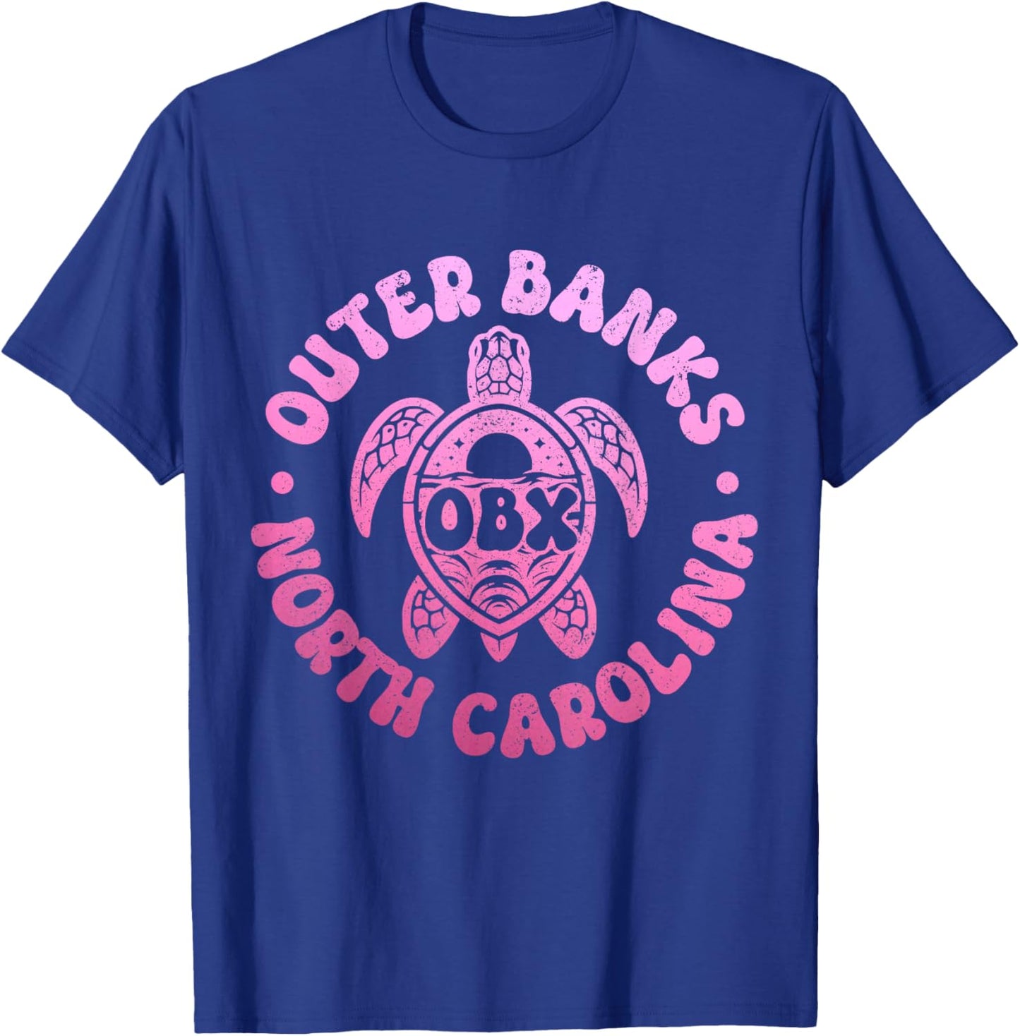 Outer Banks North Carolina Sea Turtle Beach Surf Souvenir T-Shirt - T-Shirt | Royal