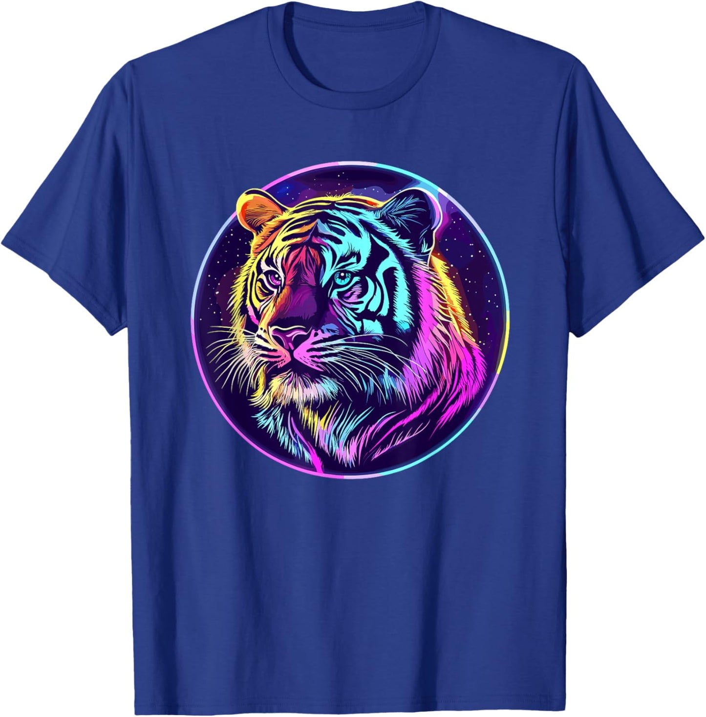 Tigre cosmique coloré T-Shirt - T-Shirt | Royal