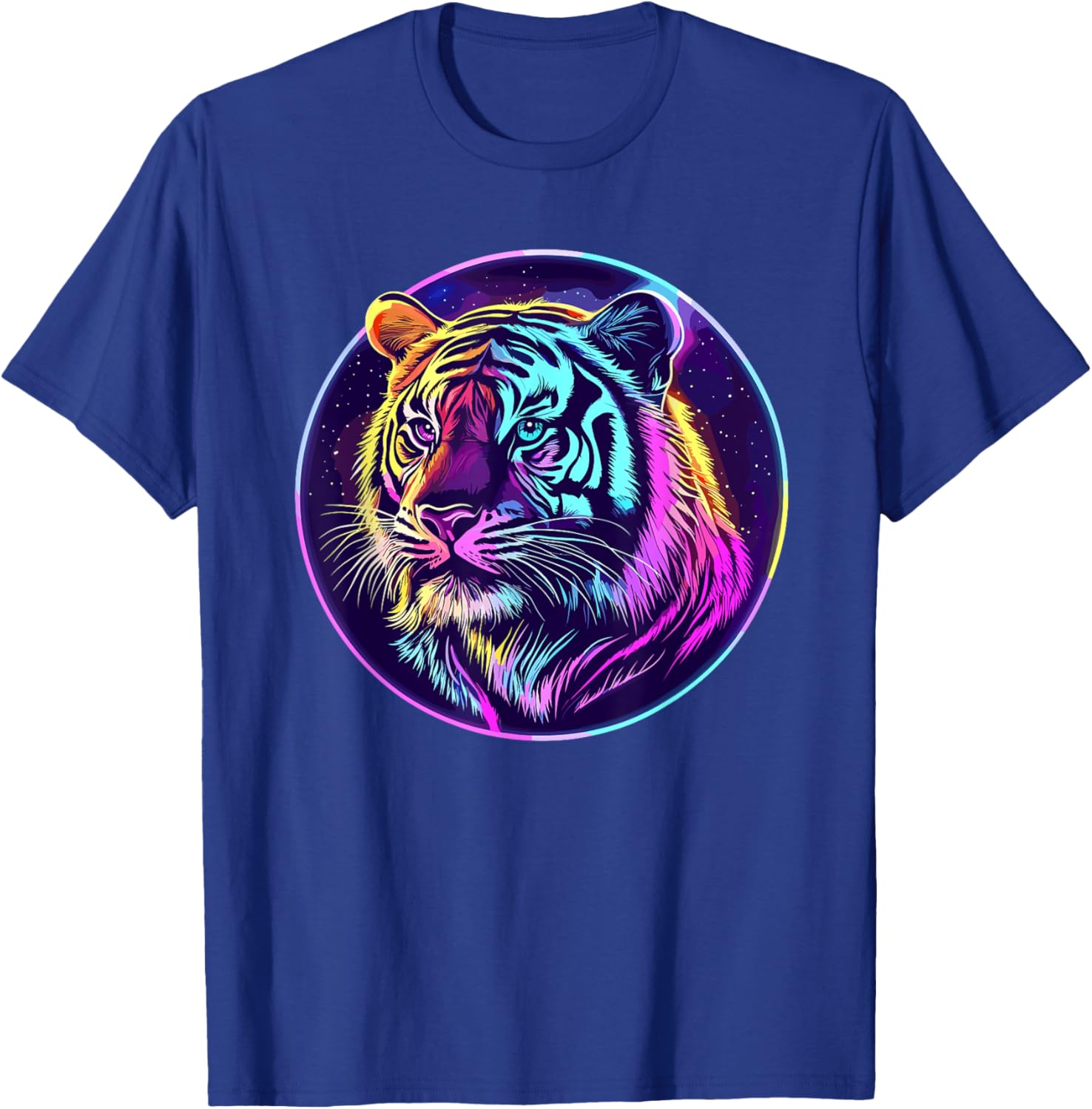 Tigre cosmique coloré T-Shirt - T-Shirt | Royal