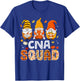 CNA Squad Gnome Nurse Leopard Thanksgiving Fall Stethoscope T-Shirt - T-Shirt | Royal
