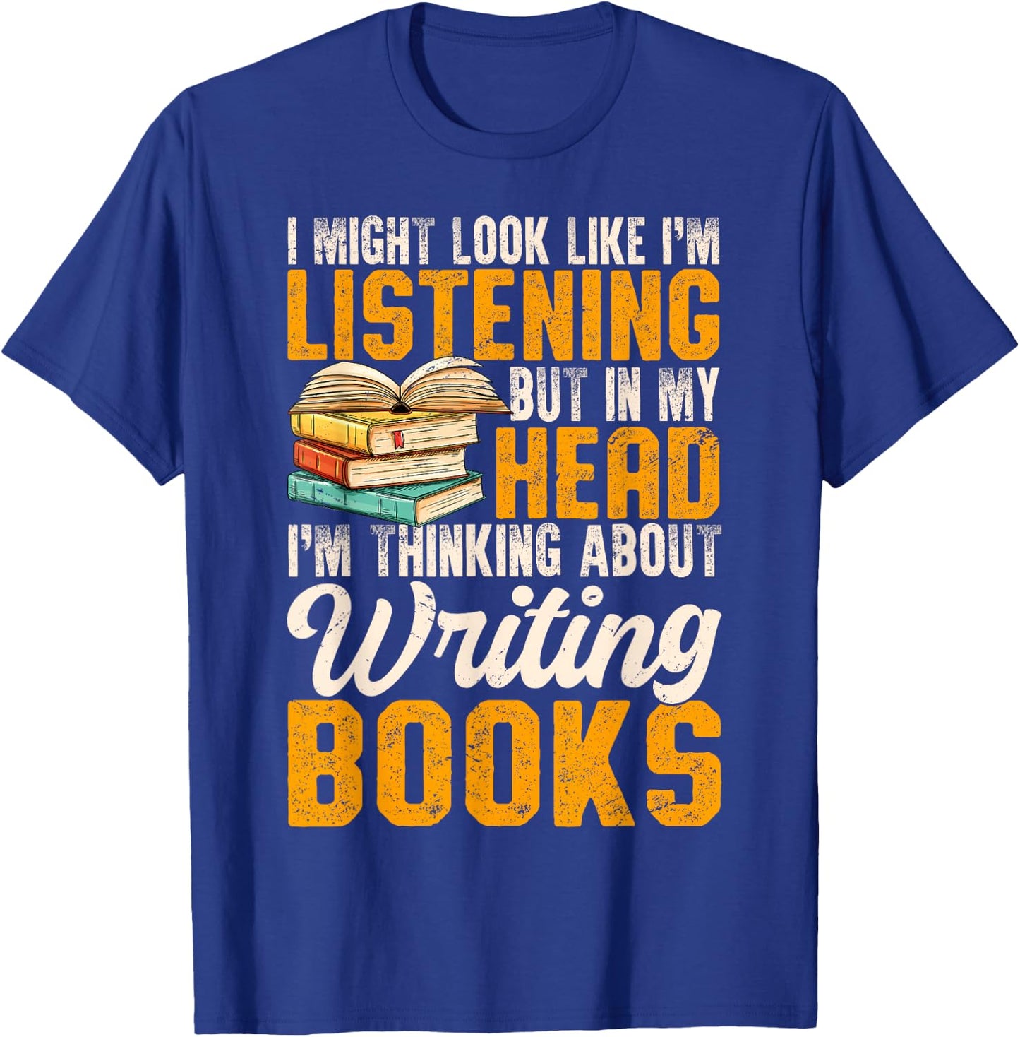 Funny Writer Book Published Author Writers Men Women T-Shirt - T-Shirt | Royal