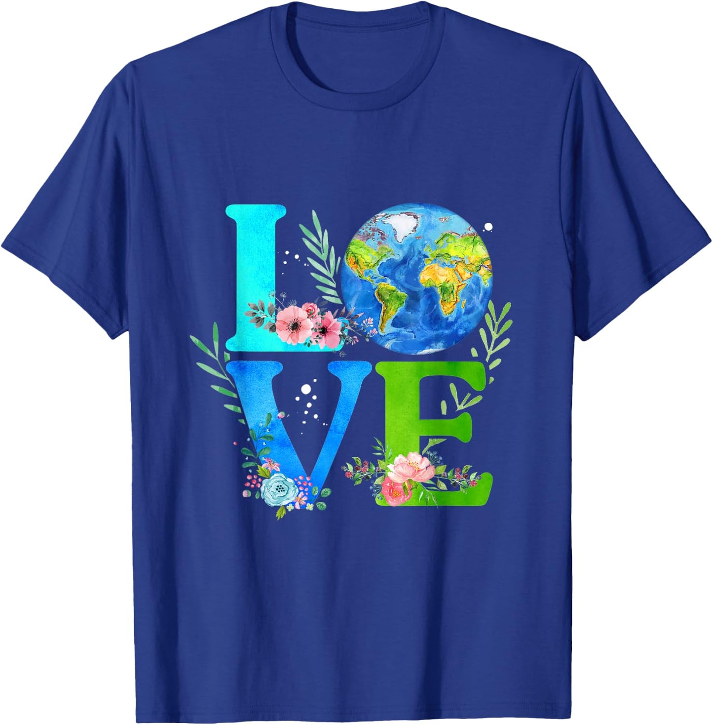 Love World Earth Day 2020 Environmental T-Shirt - T-Shirt | Royal
