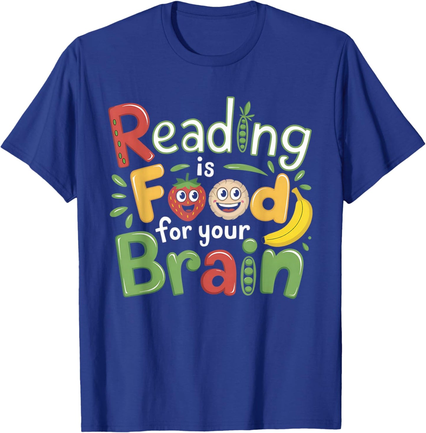 Reading Is Food For Your Brain Children's Books Kids T-Shirt - T-Shirt | Royal