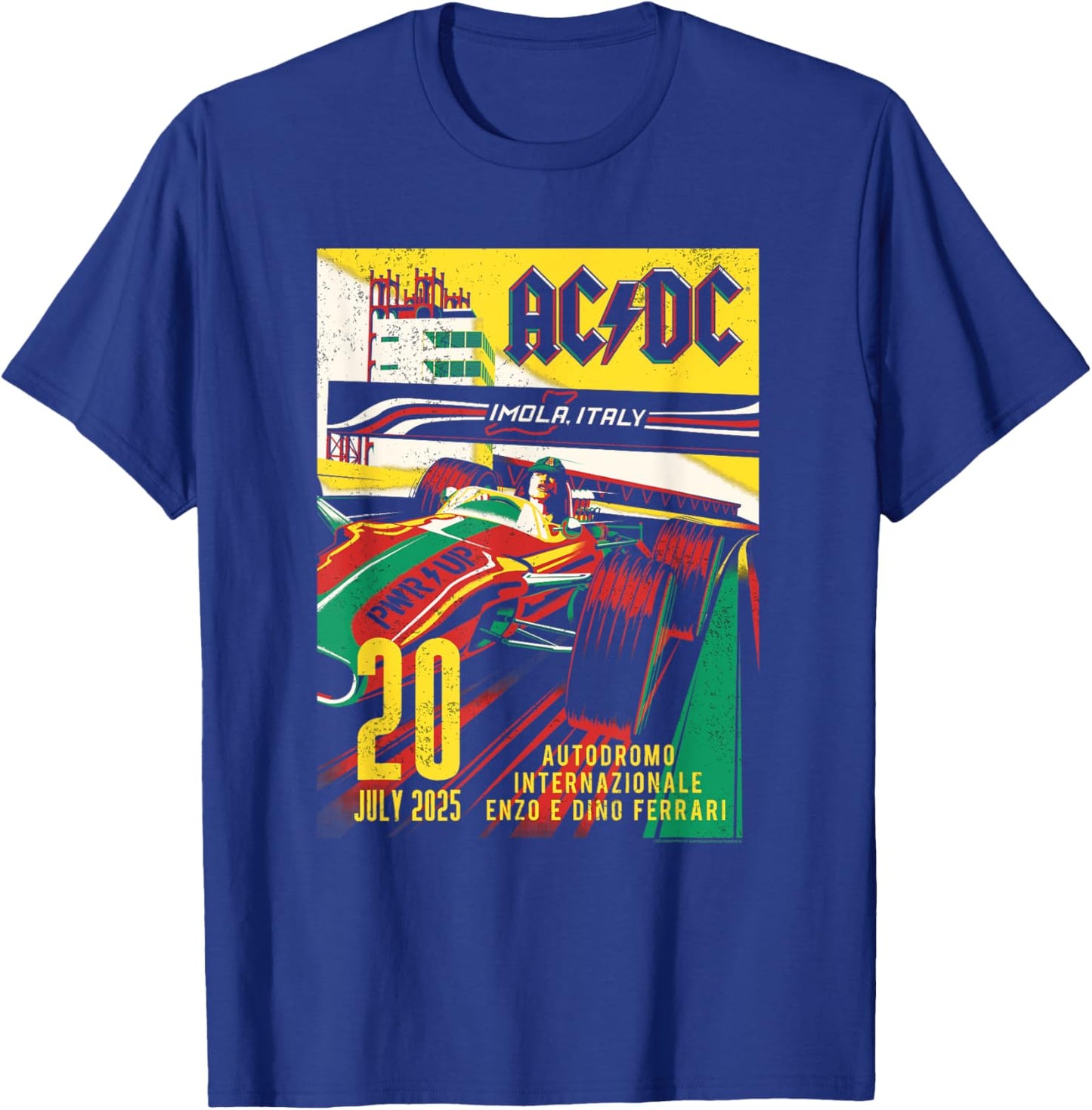 AC/DC Imola Italy Autodromo Internazionale 2025 T-Shirt - T-Shirt | Royal
