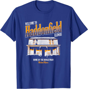 Halloween Welcome to Haddonfield T-Shirt - T-Shirt | Royal