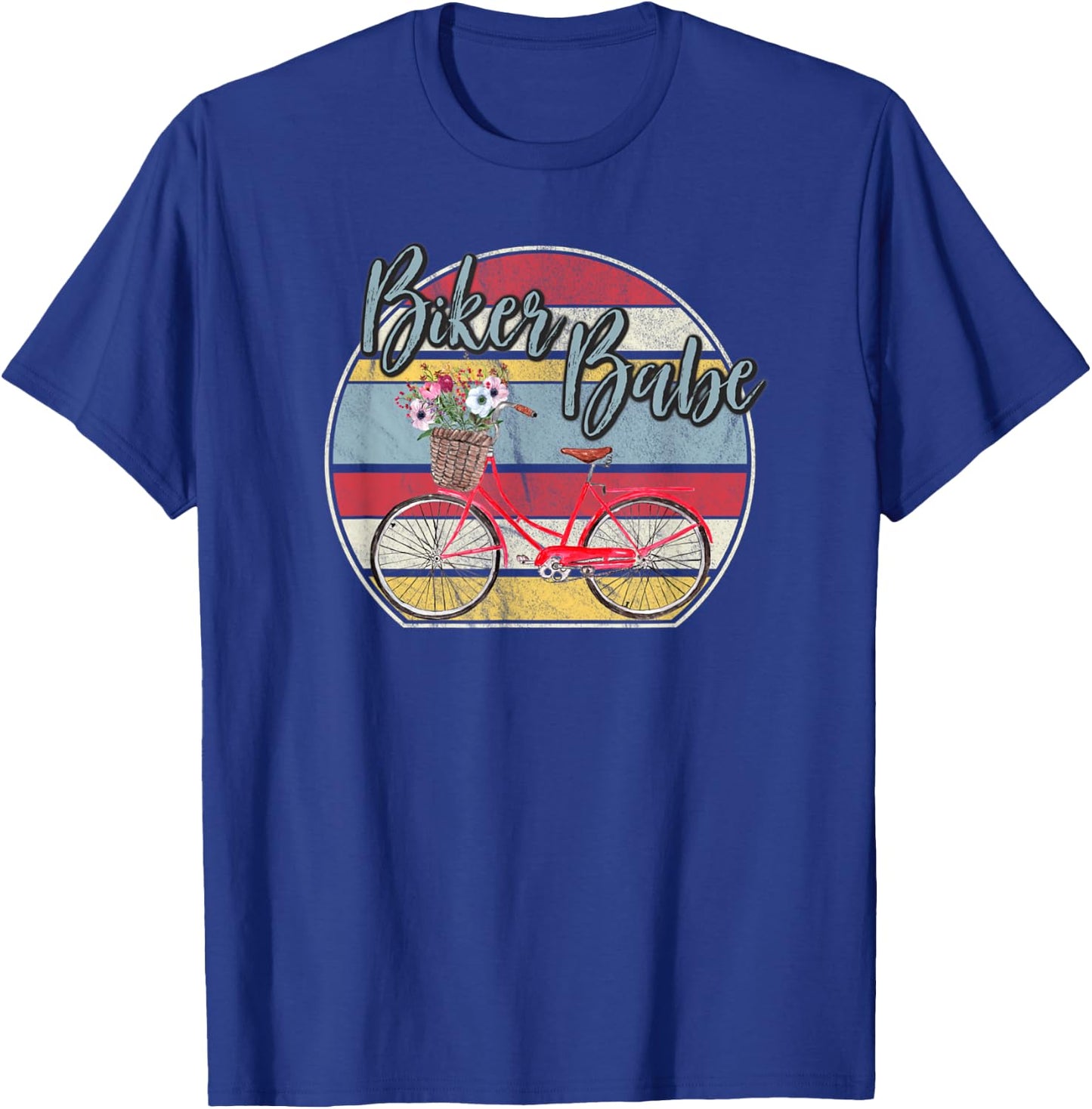 Biker Shirt Biker Babe Bicycle Cyclist Gear Gift T-Shirt - T-Shirt | Royal