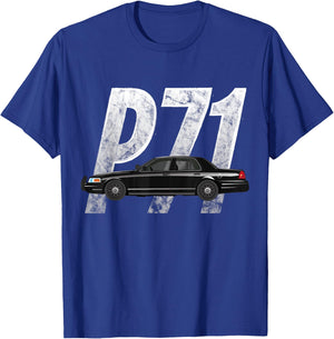 Crown Victoria P71 Cop Car Shirt T-Shirt - T-Shirt | Royal