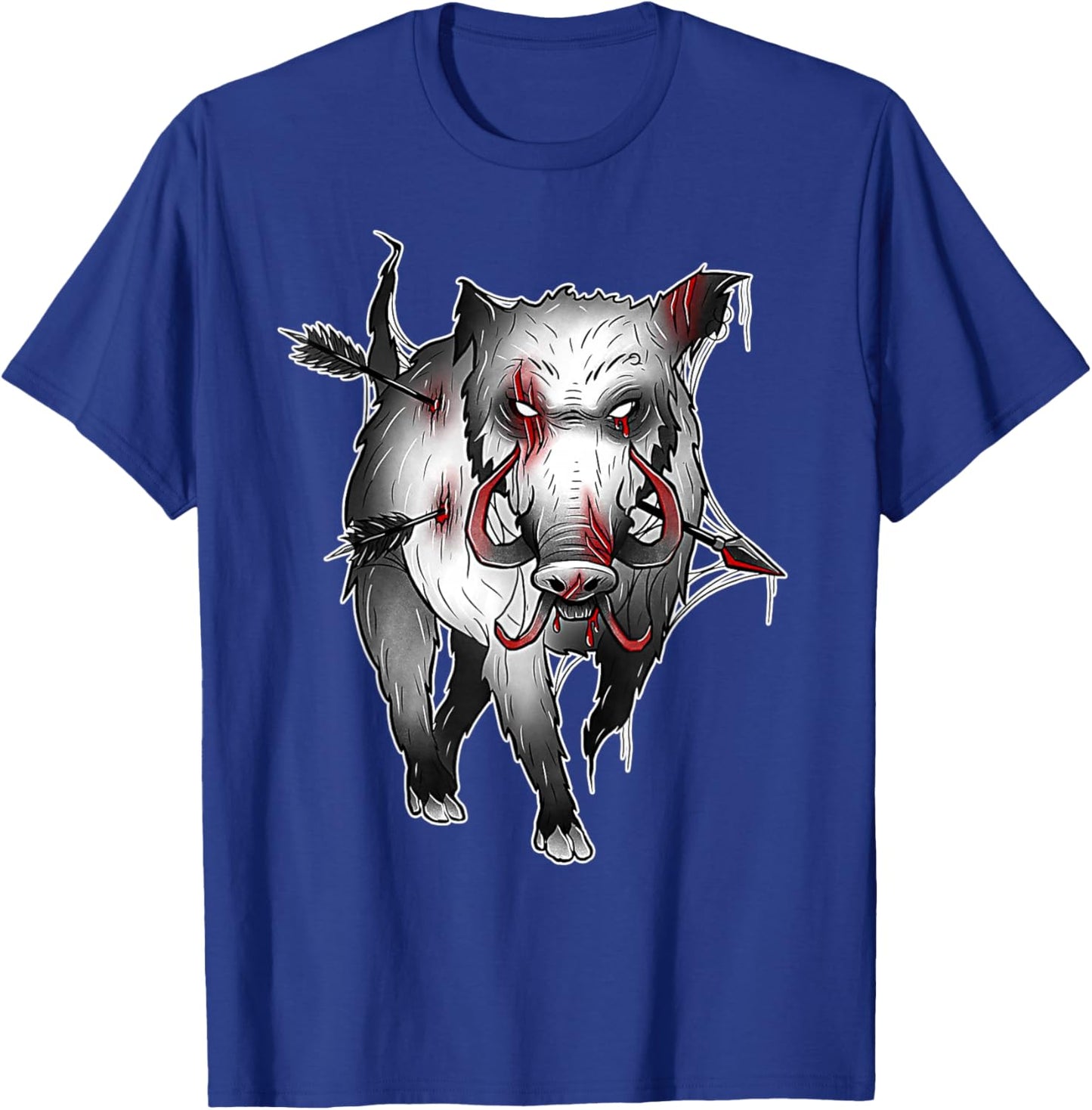 Wild Boar Zombie Hog Creepy Pig T-Shirt - T-Shirt | Royal