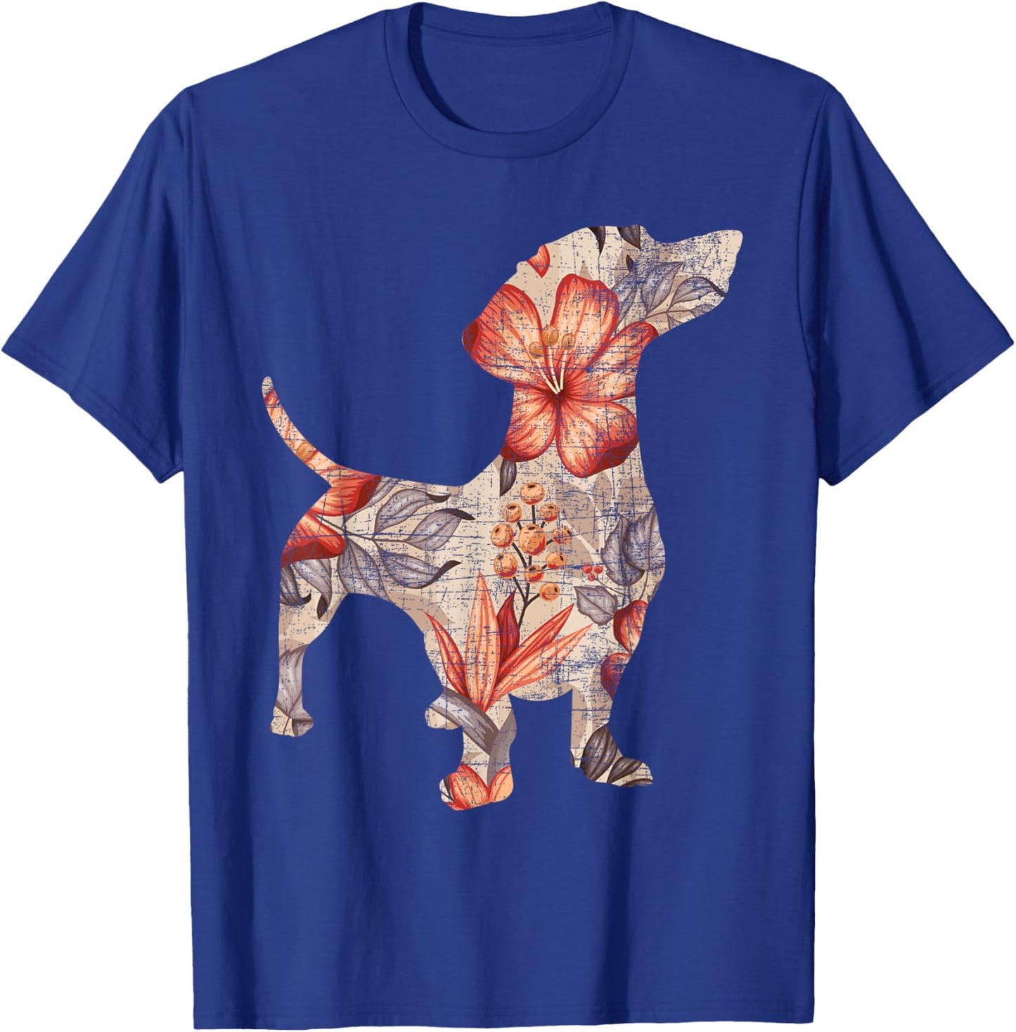 Floral Dachshund - Pet Breeder Dog Owner Animal Lover T-Shirt - T-Shirt | Royal