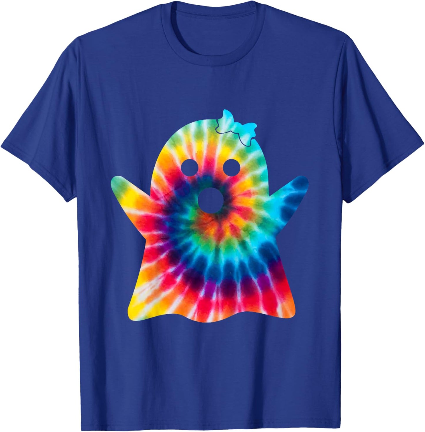 Kids Funny Ghost Costume Tie Dye For Girls Halloween Party 2024 T-Shirt - T-Shirt | Royal