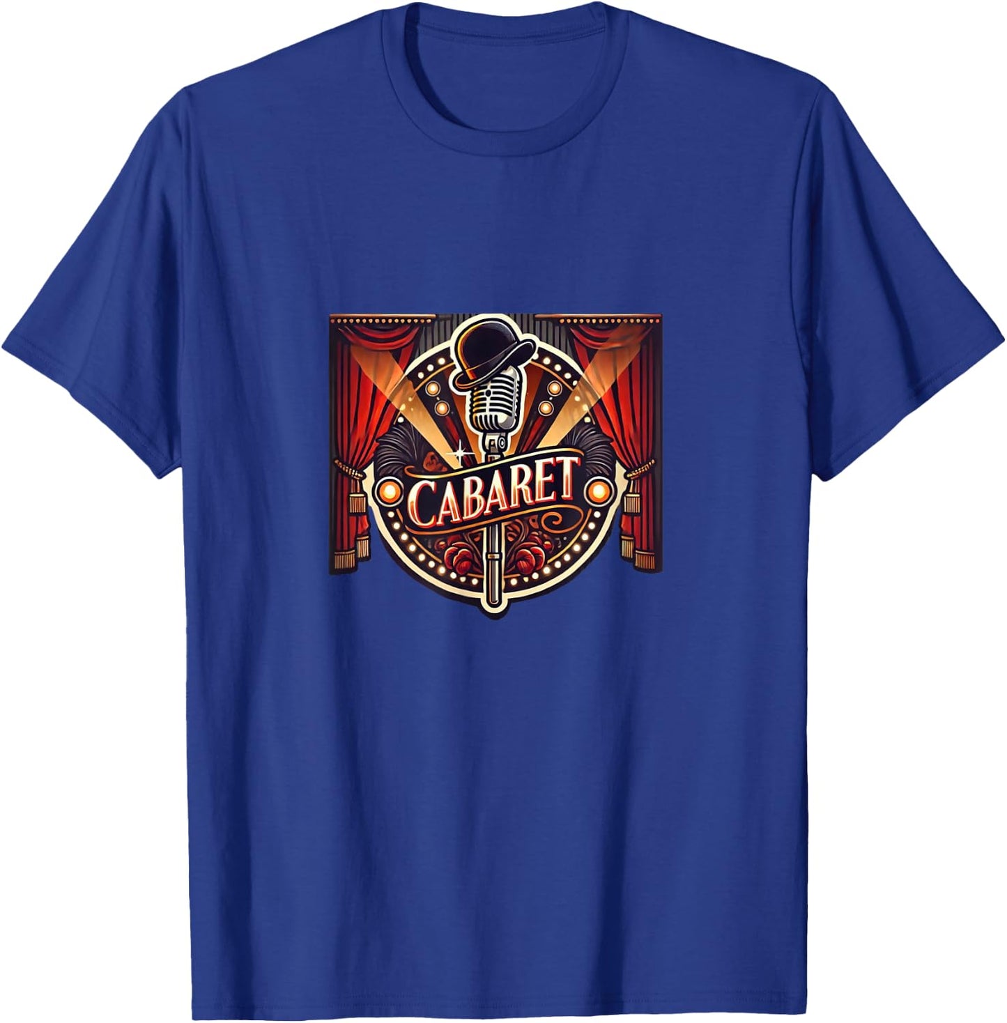 Stage Notes Cabaret Musical Theatre - Adults - Black - Small - Short Sleeve - Retro Casual - Cabaret Theme T-Shirt - T-Shirt | Royal