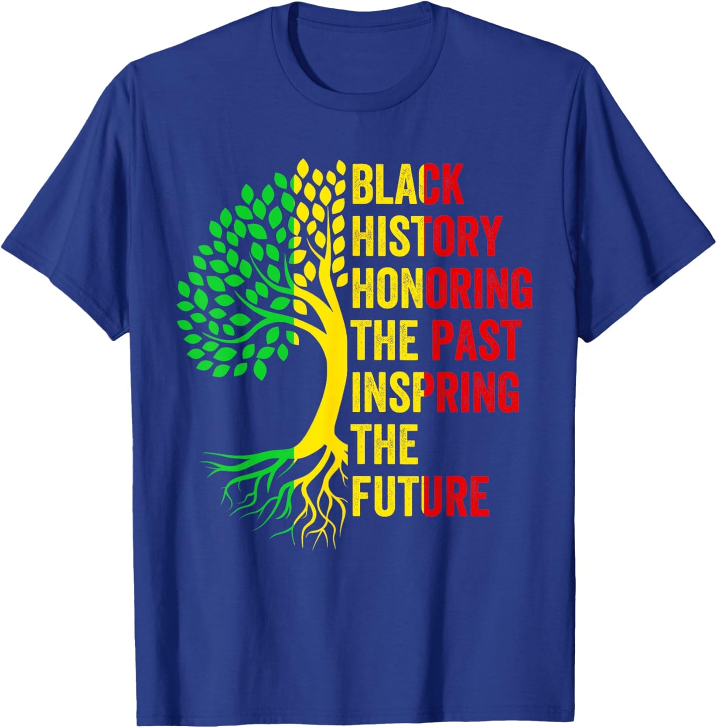 Black History Honoring The Past African Pride Black History T-Shirt - T-Shirt | Royal