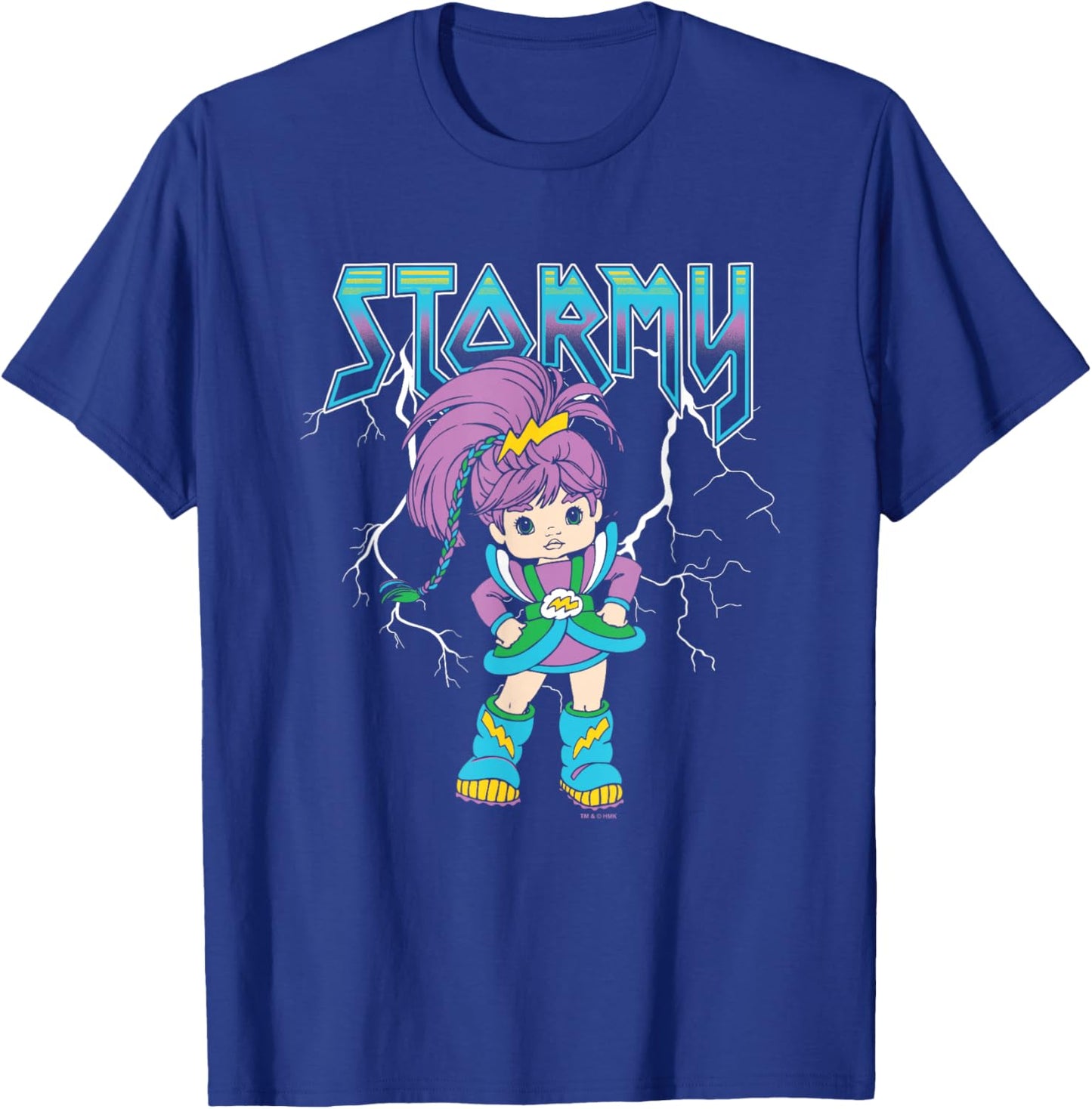 Rainbow Brite Stormy Rock Band Style Logo Vintage T-Shirt - T-Shirt | Royal