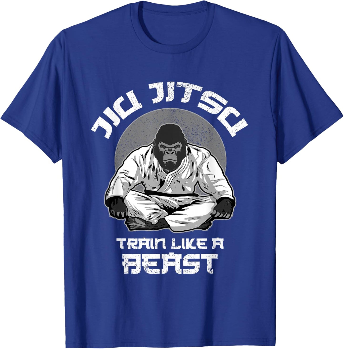 Train like a Beast Jiu Jitsu, BJJ Grappling MMA Gorilla T-Shirt - T-Shirt | Royal