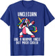 Magical Unicorn Family Matching Outfit Co. UncleCorn Cute , Unicorn Uncle Niece Fun Match Up Adult , Black, Small T-Shirt - T-Shirt | Royal