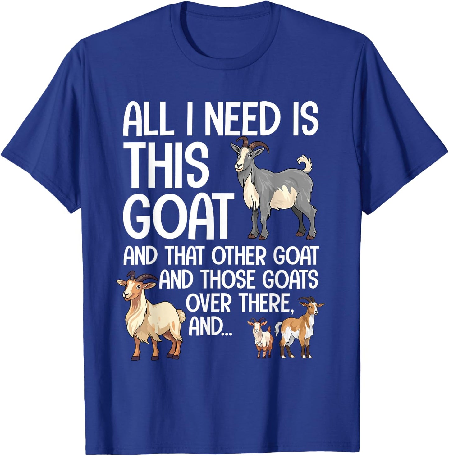 Funny Goat Design Women Kids Boer Pygmy Goat Lover T-Shirt - T-Shirt | Royal