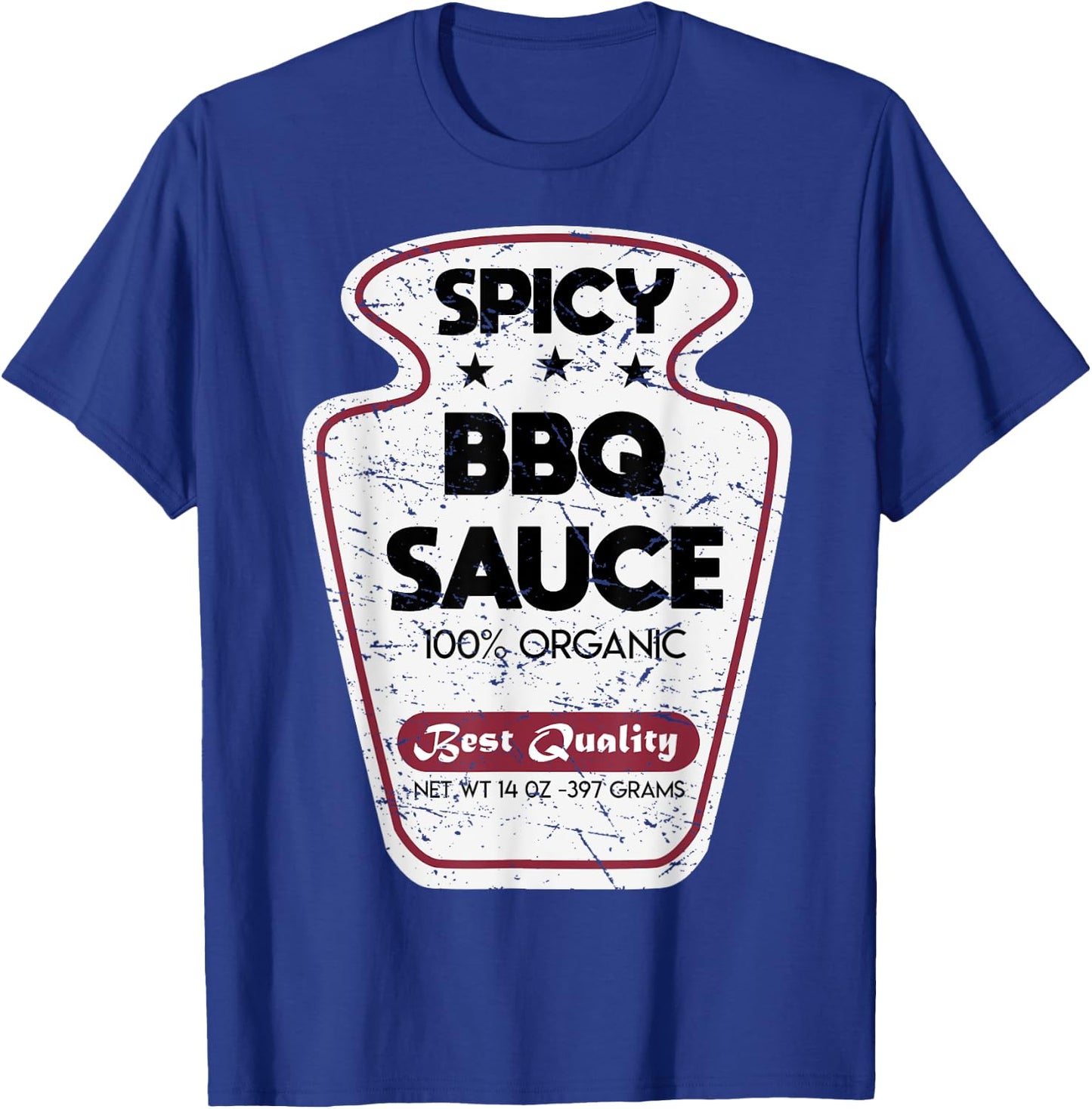 Vintage Barbecue BBQ Sauce Costume Funny Halloween Gifts T-Shirt - T-Shirt | Royal