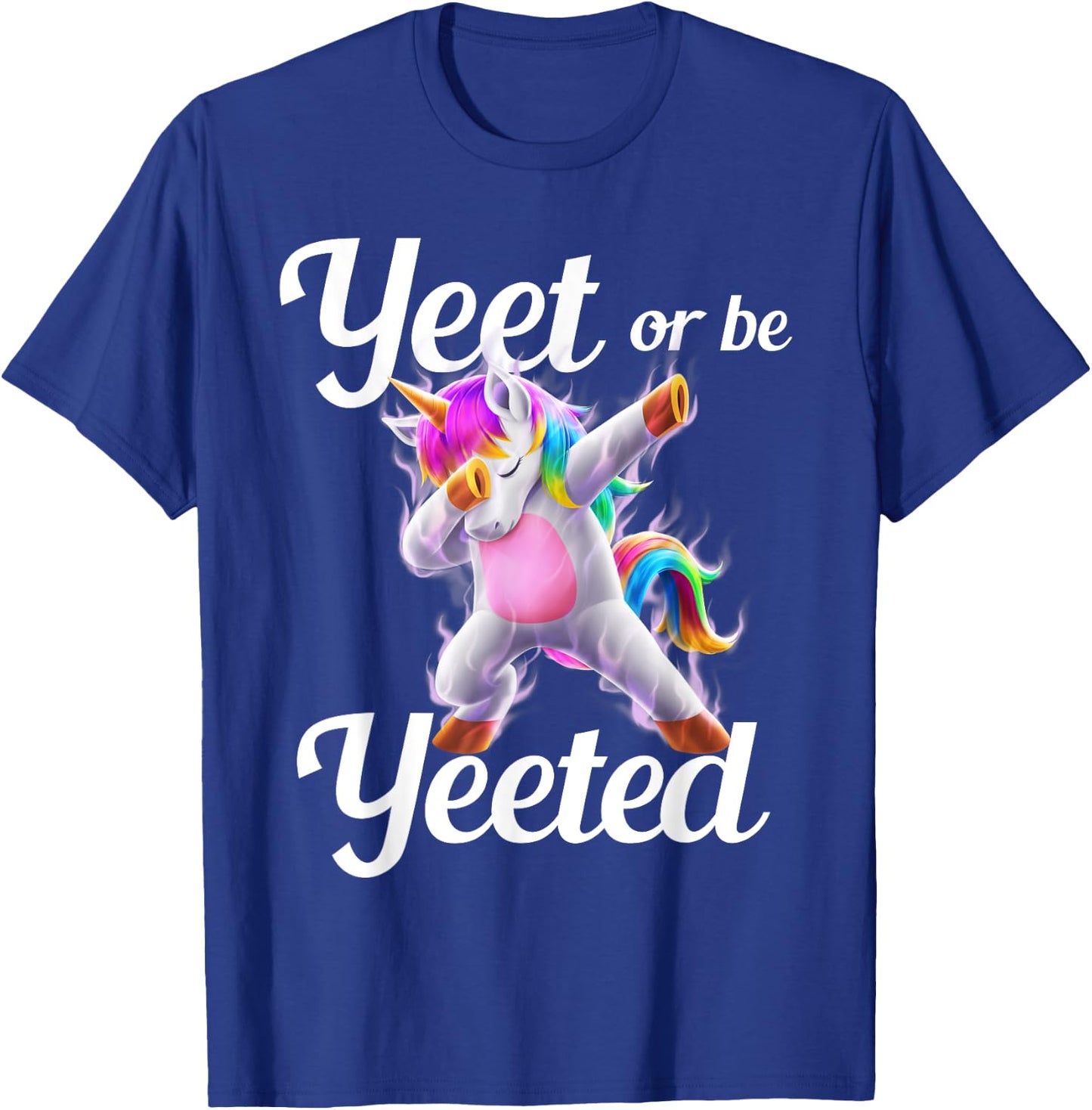 Yeet Or Be Yeeted Dabbing Unicorn Dank Meme Slogan Yeet Kids T-Shirt - T-Shirt | Royal