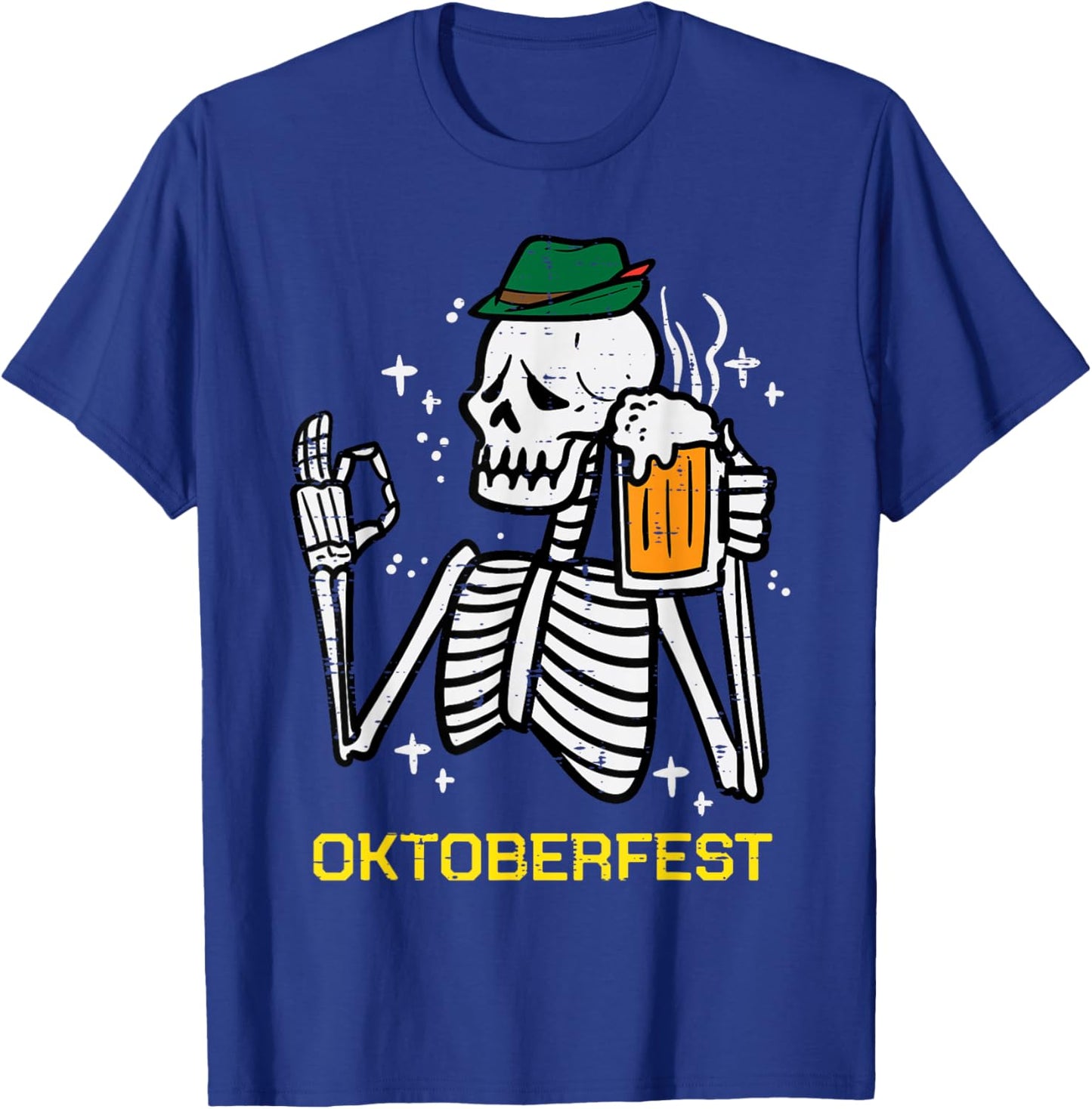 Skeleton Oktoberfest Bavarian Octoberfest German Halloween T-Shirt - T-Shirt | Royal