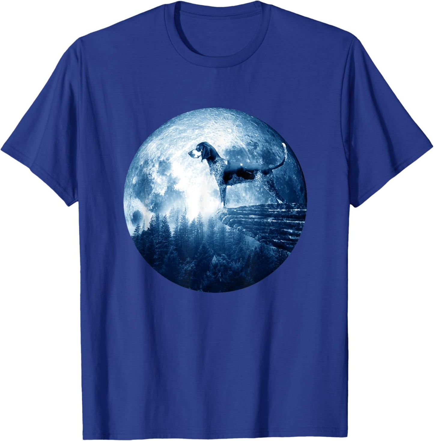 Bluetick Coonhound Dog Moon Dog Mom Dad Women Men Dog Lovers T-Shirt - T-Shirt | Royal