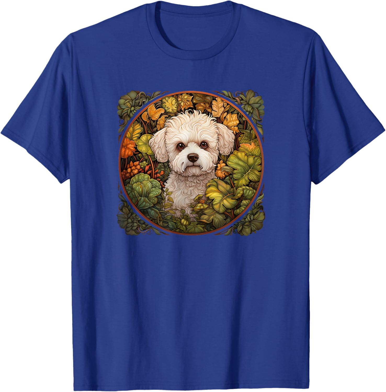 Girls Beautiful Illustration Bichon Frise Lover T-Shirt - T-Shirt | Royal