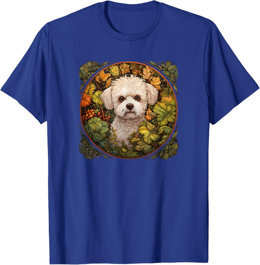 Girls Beautiful Illustration Bichon Frise Lover T-Shirt - T-Shirt | Royal