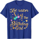Lil Sister of The Birthday Girl Unicorn T-Shirt - T-Shirt | Royal